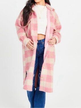 Altar’d State Pink Plaid Jacket